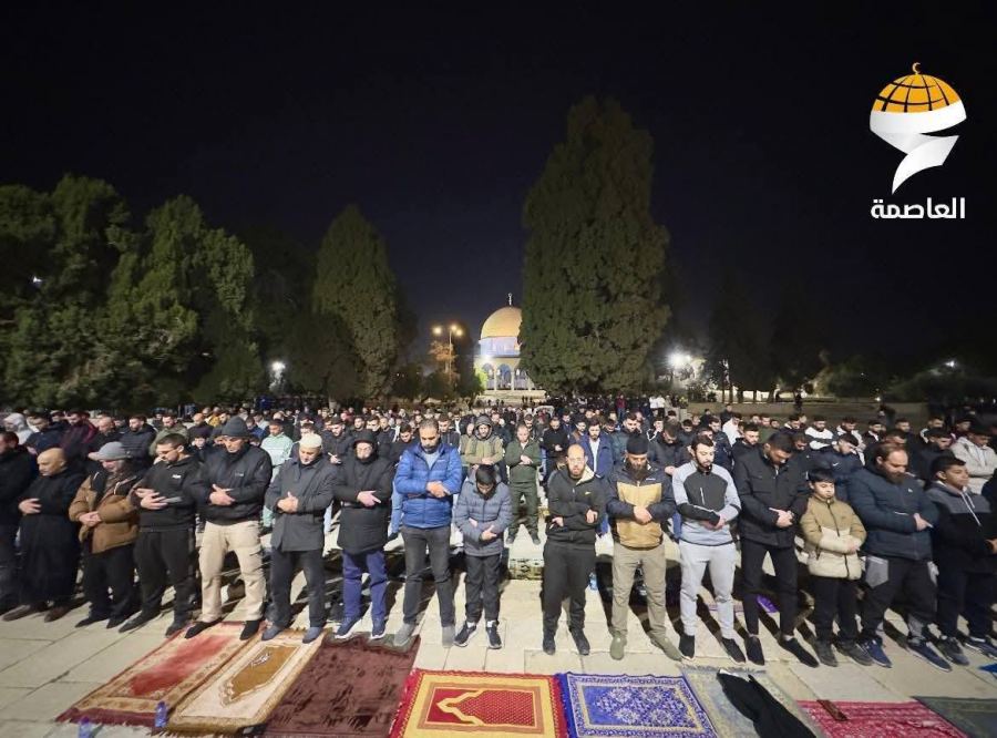 القدس – صلاة التراويح في أولى ليالي شهر رمضان من الاقصى